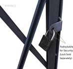 8' porta altamente durável do acordeão do metal, porta expansível cinzenta/do preto segurança fornecedor