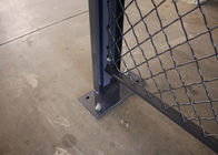 A segurança da rede de arame de 2 lados divide o pó Lockable das gaiolas do armazenamento revestido fornecedor
