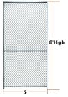 O calibre tecido segurança dos painéis 10 da separação da rede de arame rebitou 8 de 5 pés pés altos da largura fornecedor