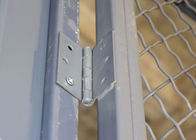 A separação cinzenta da rede de arame da cor almofada a única porta articulada da gaiola da segurança antiferrugem fornecedor
