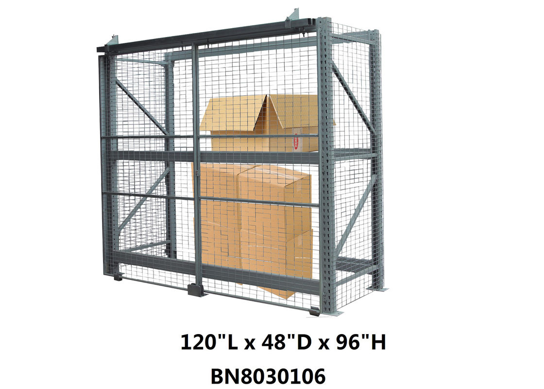 Sistemas de aço resistentes da gaiola da segurança da cremalheira da pálete 10' tipo alto da porta deslizante de *4 ' *8 ' fornecedor