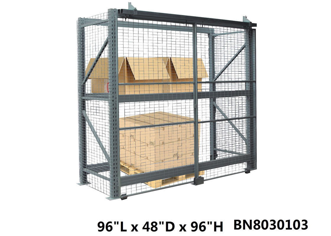 A gaiola industrial segura do armazenamento do inventário, pálete Lockable prende uma profundidade de 48 polegadas fornecedor
