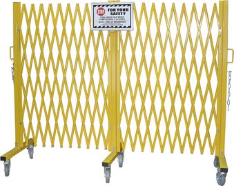 Abertura máxima de dobramento amarela 20' de barreiras de segurança do acordeão da porta da barreira elevação do ½ de X 52’