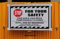 Portas de segurança de dobramento portáteis de aço resistentes do armazém com etiqueta de advertência fornecedor