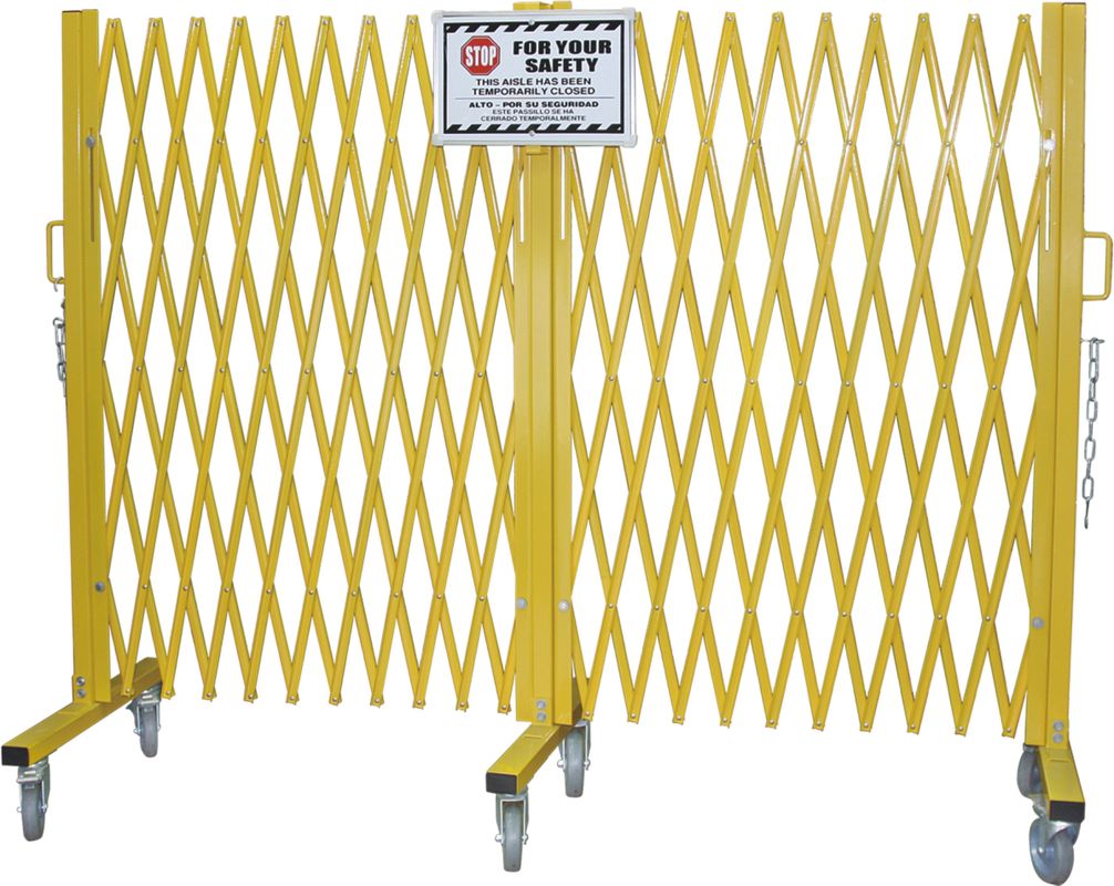 Abertura máxima de dobramento amarela 20' de barreiras de segurança do acordeão da porta da barreira elevação do ½ de X 52’ fornecedor