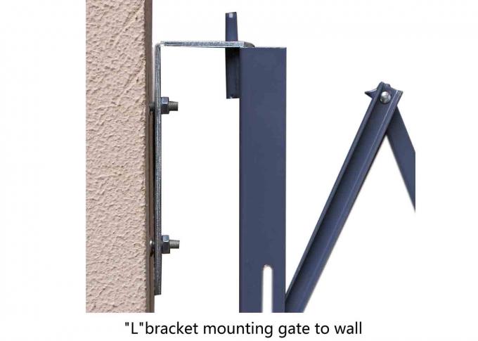 As portas de segurança de dobramento de aço cinzentas para o metal do negócio Scissor porta Unassembled