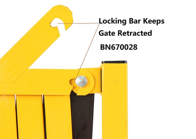 Portas expansíveis da barreira do metal, barreira de segurança de dobramento portátil com rodízios